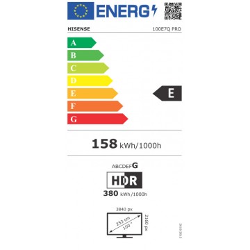 Hisense Smart Τηλεόραση 100" 4K UHD QLED E7Q Pro HDR (2025) 20016384